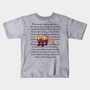 Red Panda Info Kids T-Shirt